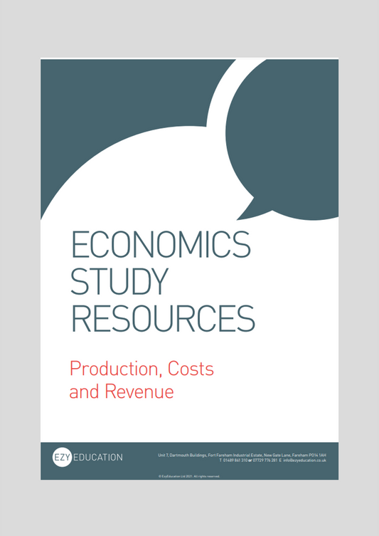 A-Level Microeconomics Study Guide - Module 5: Production, Costs and Revenue
