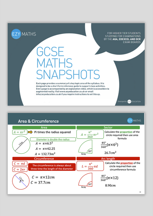 Maths Recap Booklet - EzyMaths  - GCSE - Higher Tier
