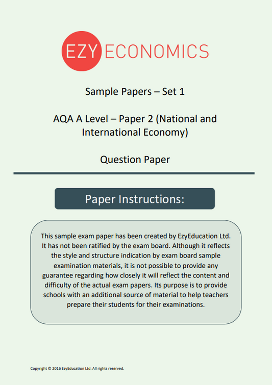 Paper 2 Data Response Pack - EzyEconomics - Set 1 (AQA)