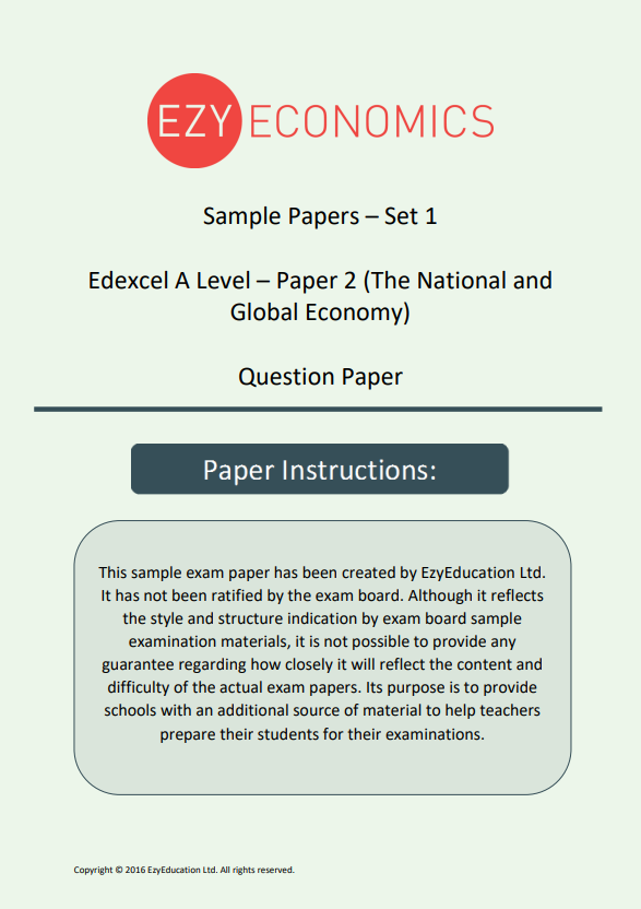 Paper 2 Data Response Pack - EzyEconomics - Set 1 (Edexcel)