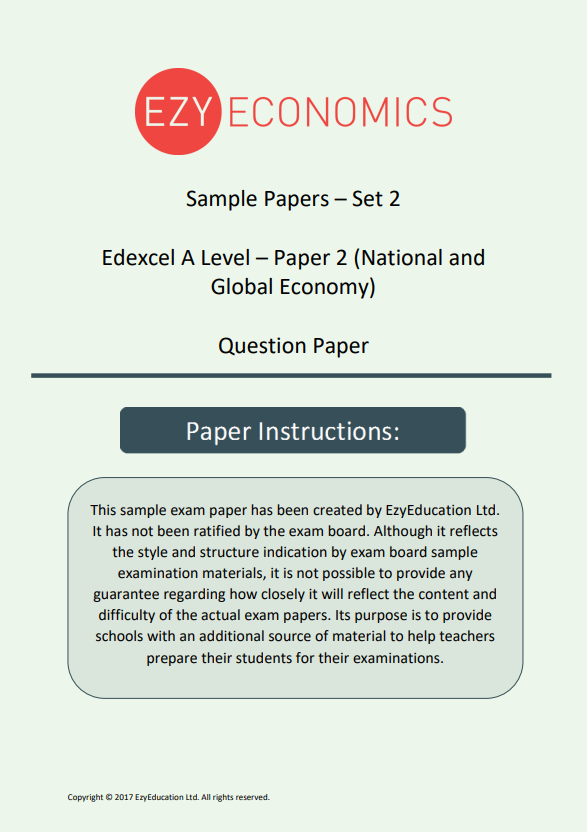 Paper 2 Data Response Pack - EzyEconomics - Set 2 (Edexcel)