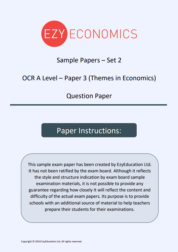 Paper 3 Question Pack - EzyEconomics - Set 2 (OCR)